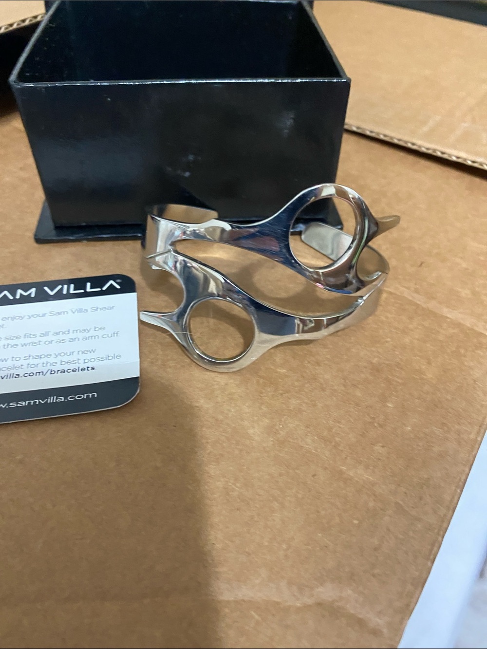 Silver Sculptural Men's Cuff Bracelet